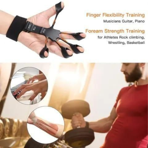 FlexiGrip Finger Exerciser Hand Strengthener: Adjustable Hand Grip Trainer for Improved Finger Strength and Dexterity - Pack of 1