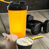 FlexiFit No Pain No Gain Plastic Gym Protein Shaker Bottle - Leakproof Sipper Bottle for Protein, Pre-workout, and BCAAs - 700ml Capacity