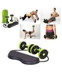 FlexiFit Virtual World No Gym Full Body Workout Exerciser: Revolex Xtreme Fitness Exerciser with Resistance Tube Rope - ABS Workout Set