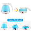 Silicone Foldable Collapsible Electric Water Kettle Camping Boiler