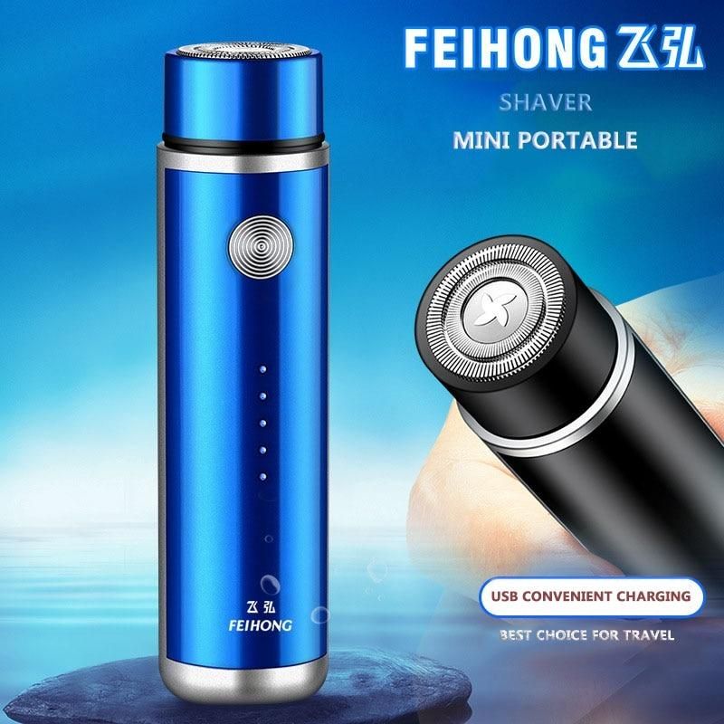 Mini Electric Shaver for Men Washable Small Portable Razor Rechargeable USB Car Charging Dry Wet Use Easy Carry