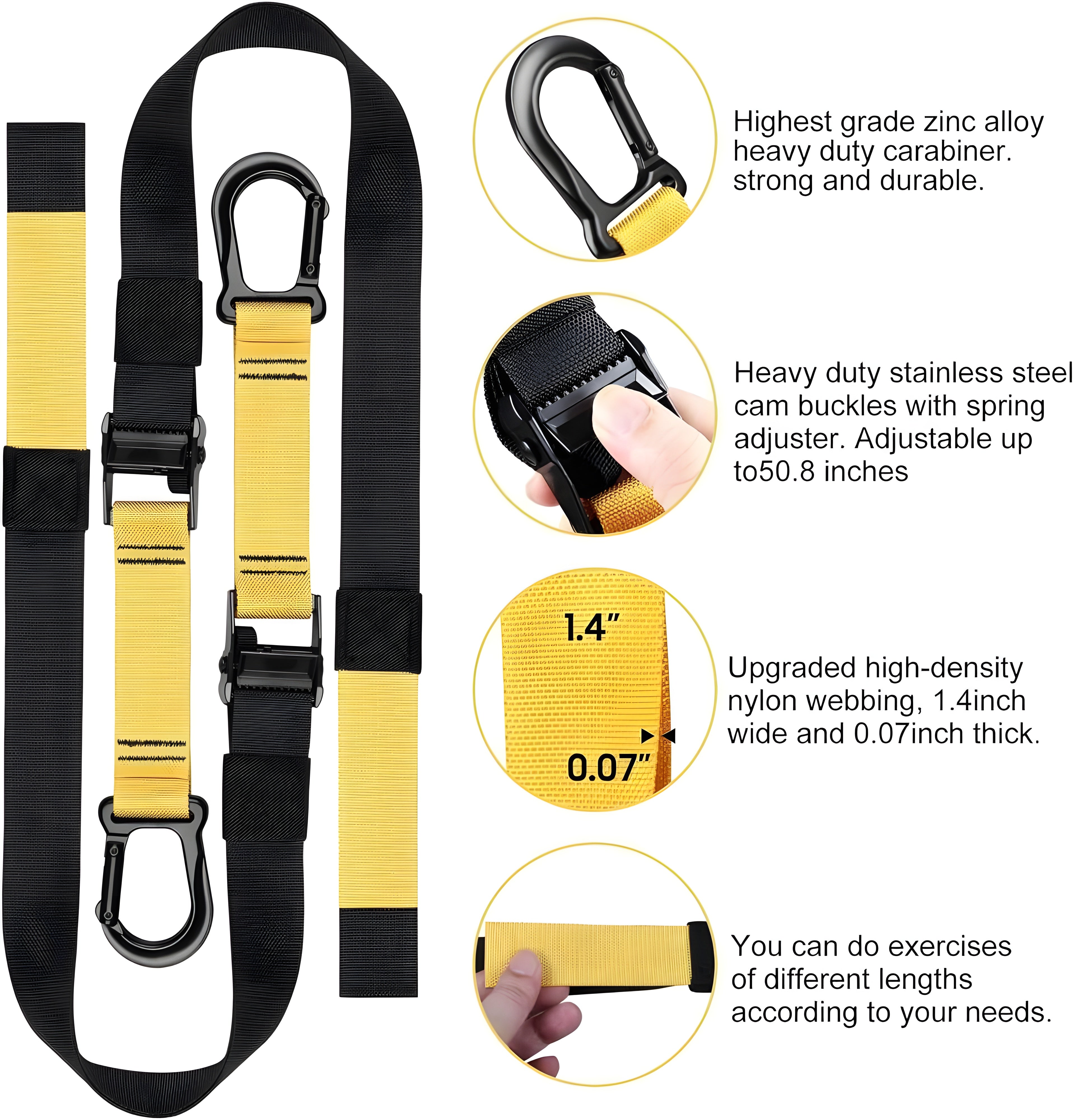 FlexiFit Home Resistance Training Kit - Complete Resistance Trainer Exercise Straps with Handles, Door Anchor, and All-in-One Home Gym Equipment