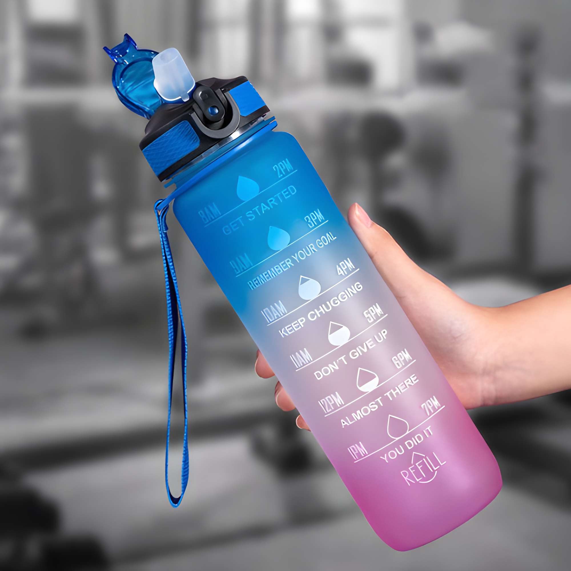 UltraFlex Unbreakable Silicone Water Bottle for Home with Motivational Time Marker - Stay Hydrated and Inspired All Day Long