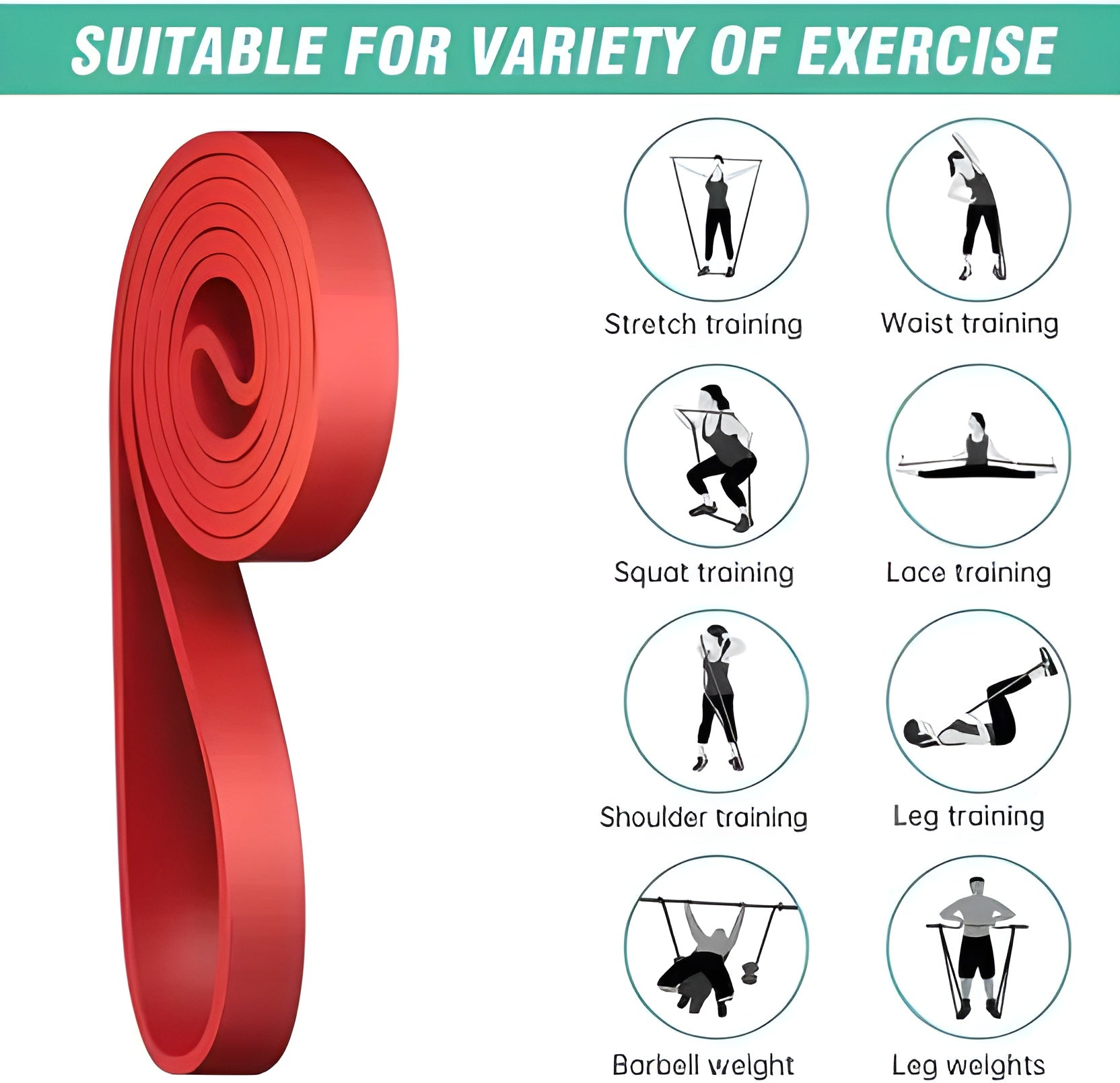 FlexiBand - Resistance Bands for Home Workout Essential for Strength Training, Rehabilitation, and Flexibility