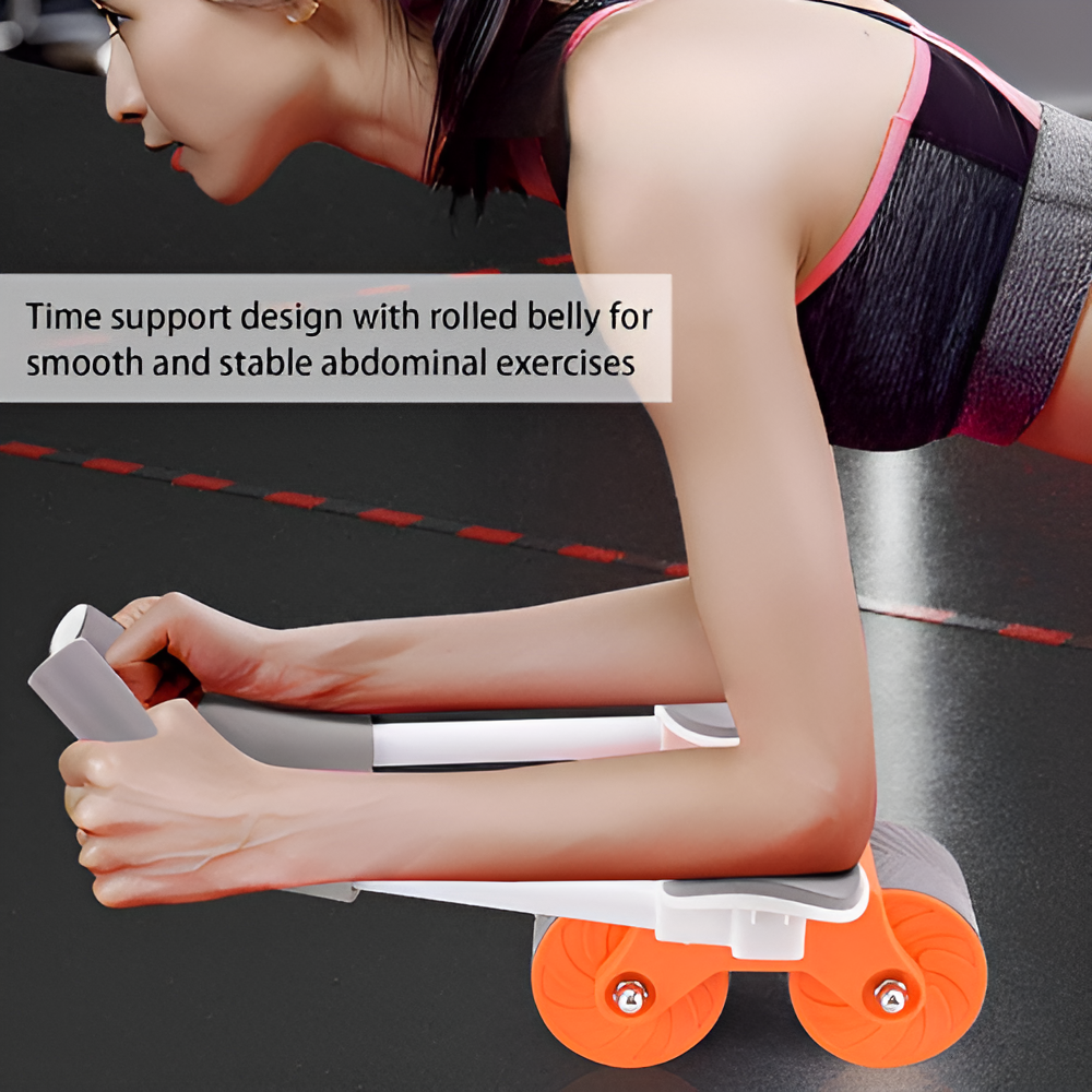 TurboCore FlexFit: 2-in-1 Automatic Rebound Ab Roller Wheel with Phone Stand - Dynamic Core Trainer for Home Gym Fitness